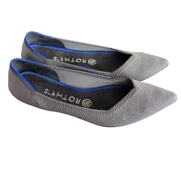 Rothy's The Point Cloud Grey Birdseye Ballet Flats Women’s Size 8 - Picture 5 of 8